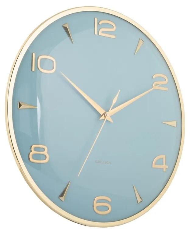 Karlsson 6017BL ceas de perete design, albastrudeschis, diametru 40 cm
