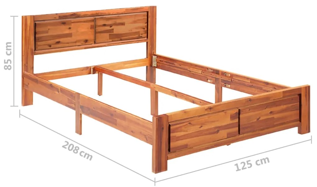 Cadru de pat, 120 x 200 cm, lemn masiv de acacia 120 x 200 cm