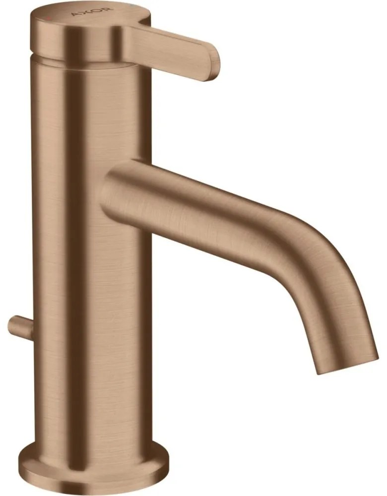 Baterie lavoar baie red gold periat cu ventil pop-up Hansgrohe Axor One 70 Red gold periat