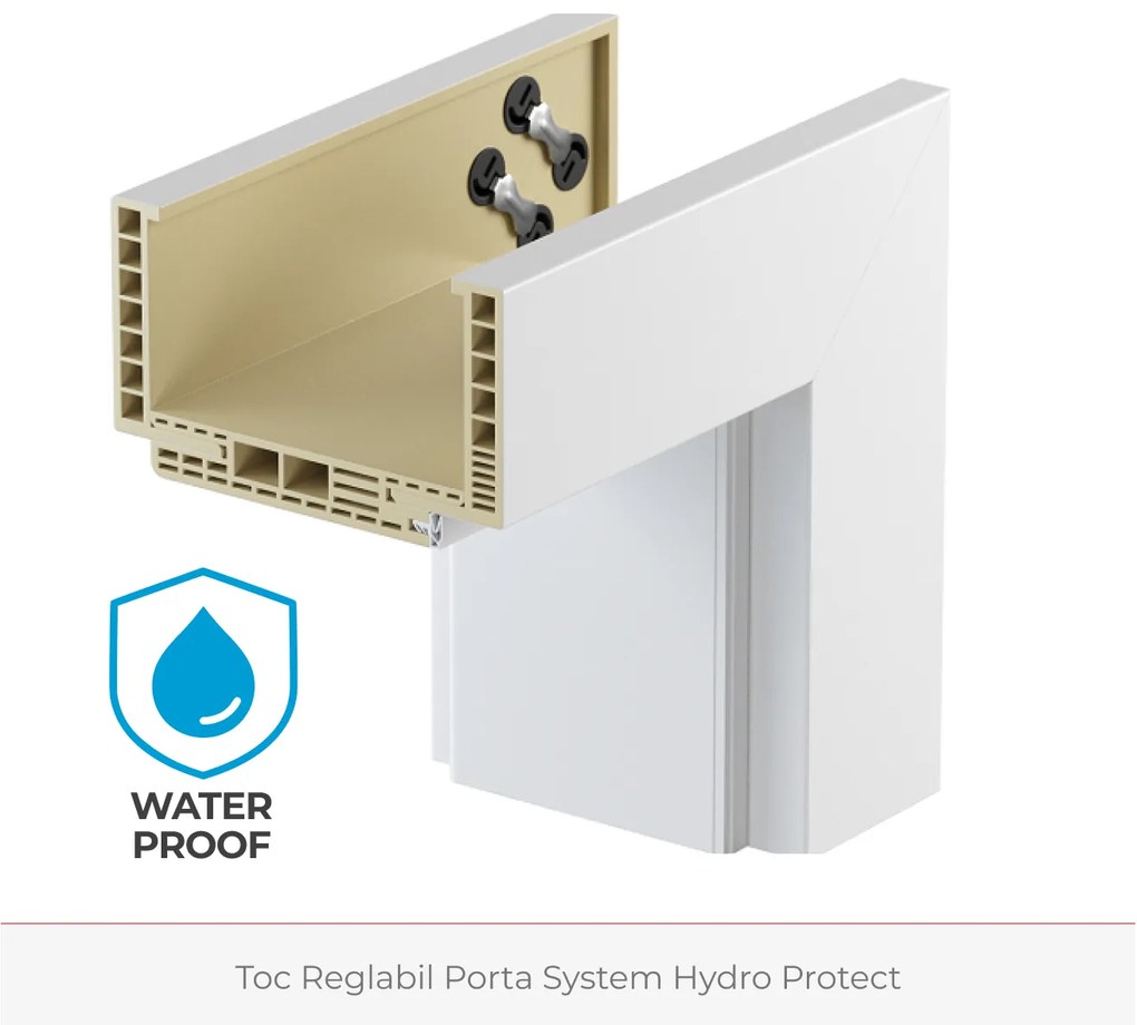 Usa cu toc reglabil HDF PORTA DECOR - ST DR 180-240 mm, Gri