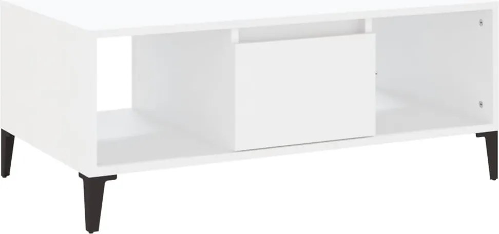 vidaXL Măsuță de cafea, alb, 90x50x36,5 cm, lemn prelucrat