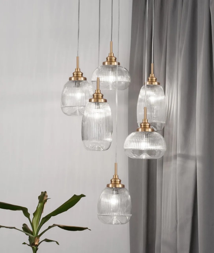 Lustra cu 6 pendule design modern Mond