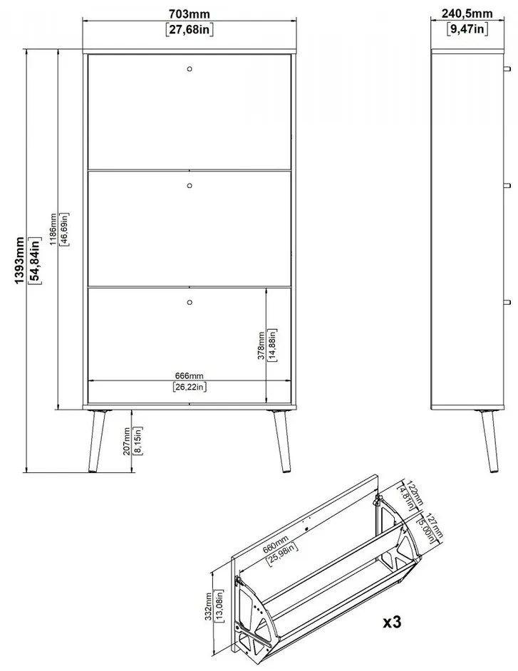 Suport pentru pantofi Boaz, alb
