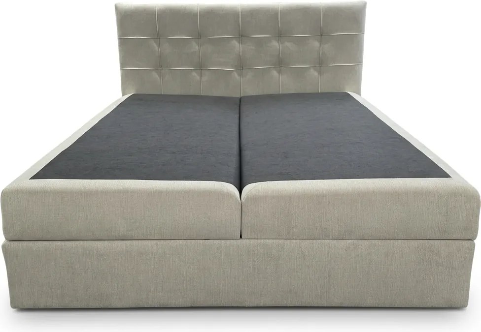 Pat tapițat boxspring DIRELIS VIBE 160x200 cm crem Saltea: Saltea cu arcuri Bonell