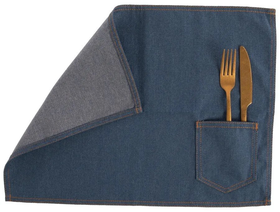 Suport pentru farfurii din material textil 45x33 cm Indigo – Tiseco Home Studio