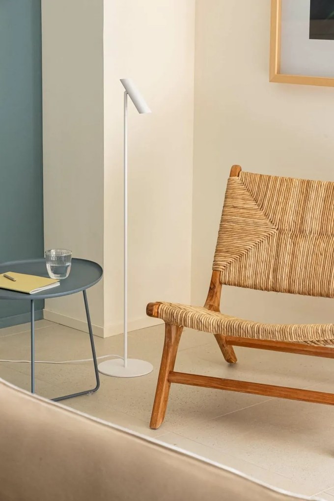 Lampadar LED de podea stil minimalist LEO alb