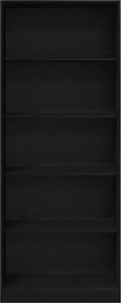 vidaXL Dulap cu raft Stejar Negru 80 x 50 x 200 cm Lemn compozit