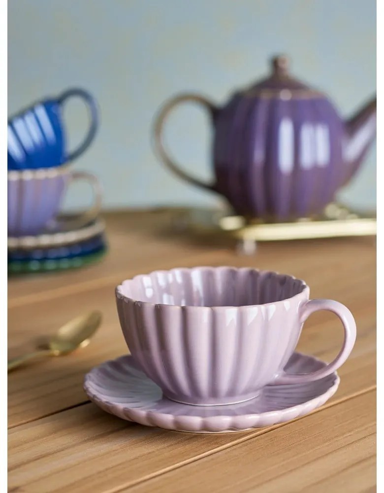 Ceașcă roz-deschis pentru cappuccino din gresie 220 ml Latina – Bloomingville