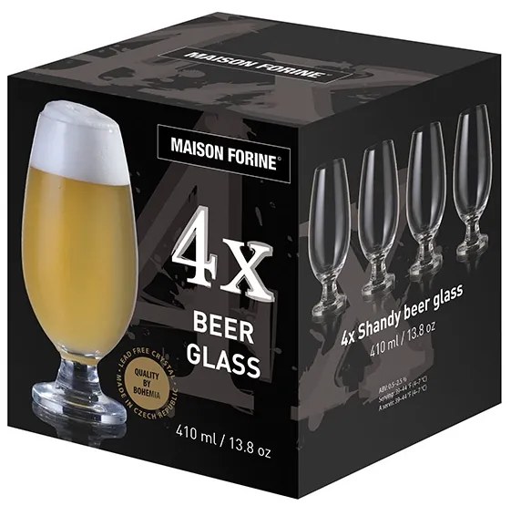 Set 4 pahare bere cu picior 410ml, Shandy