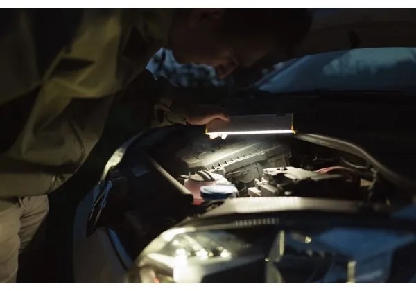 Ledlenser AF2R - Lanternă de lucru LED reîncărcabilă, cu reglare a intensității, IP54, 1000 lm, 50 h