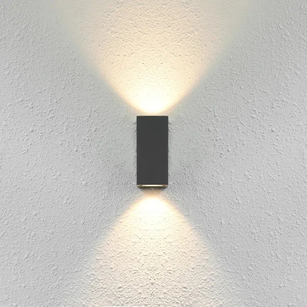 Aplică de exterior GENTA 2xGU10/40W/230V IP54 ITALUX OWL-2198-1SQ