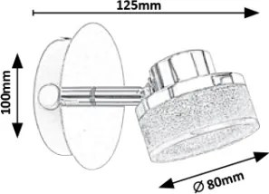 Rabalux 5635 - Spot de perete LED PADMA LED/5W/230V