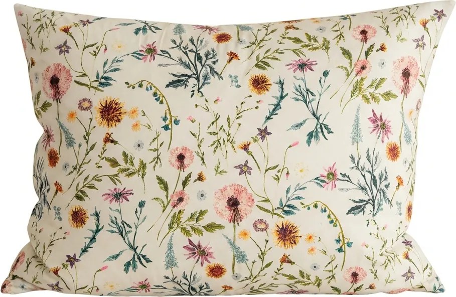 Husa pentru perna din microfibra HERBALIS 50x70 cm, crem