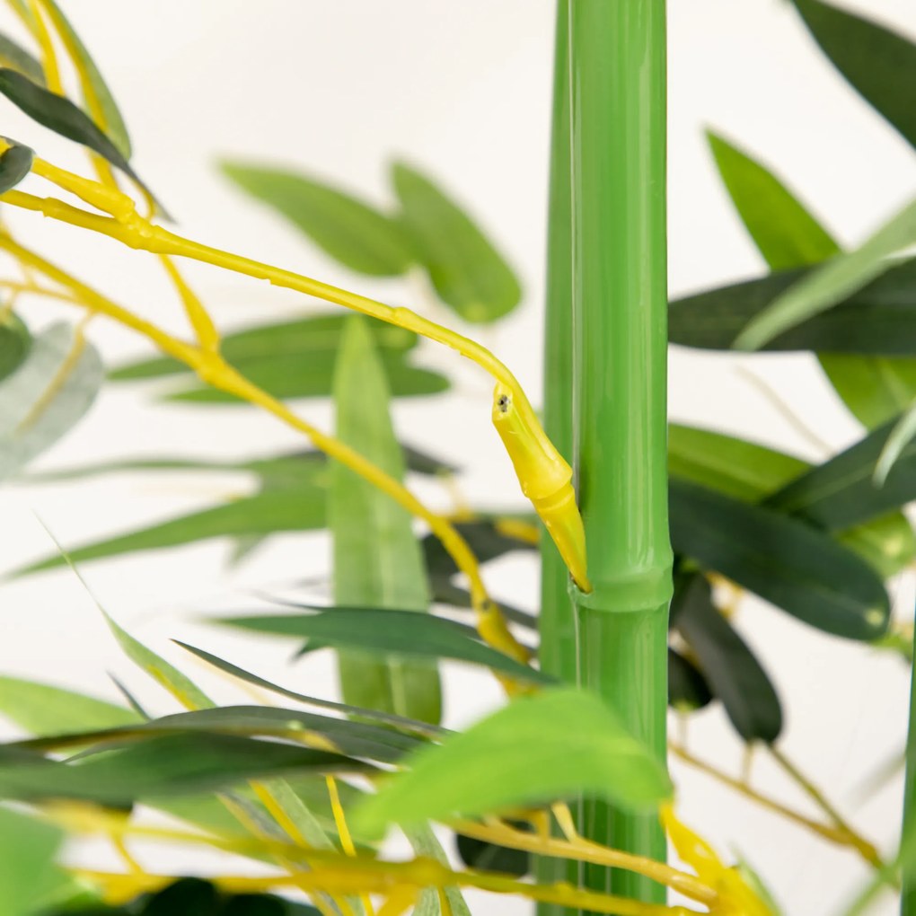 HOMCOM Bambus Artificial, Plantă Artificială, Plantă de Decor, Aspect Real, ușor de întreținut, pentru utilizare acasă, înălțime 180 cm, Verde | Aosom Romania