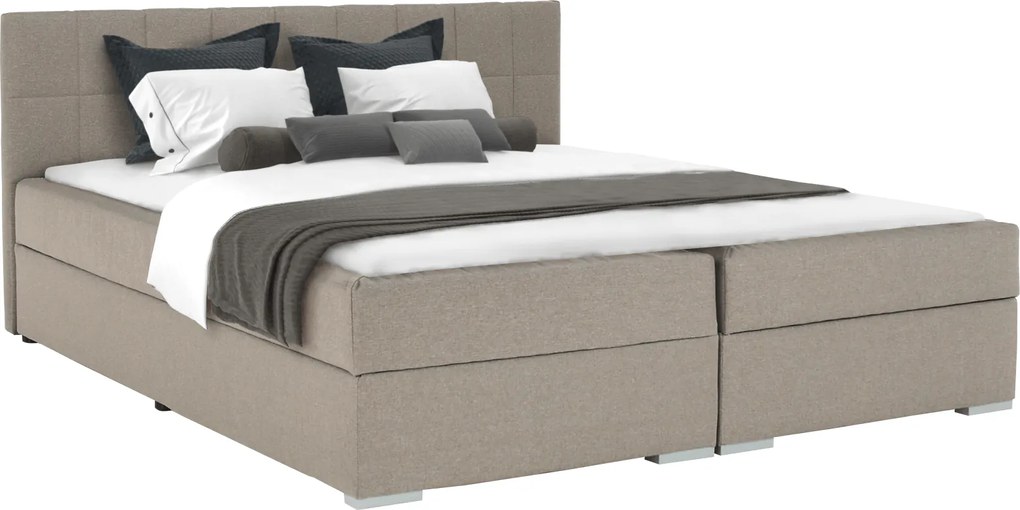 Pat tip BOXSPRING 180x200, taupe gri-maro, FERATA TV KOMFORT