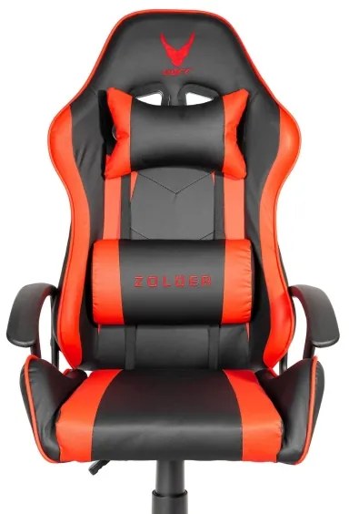 Scaun pentru jocuri video VARR Zolder negru/roșu