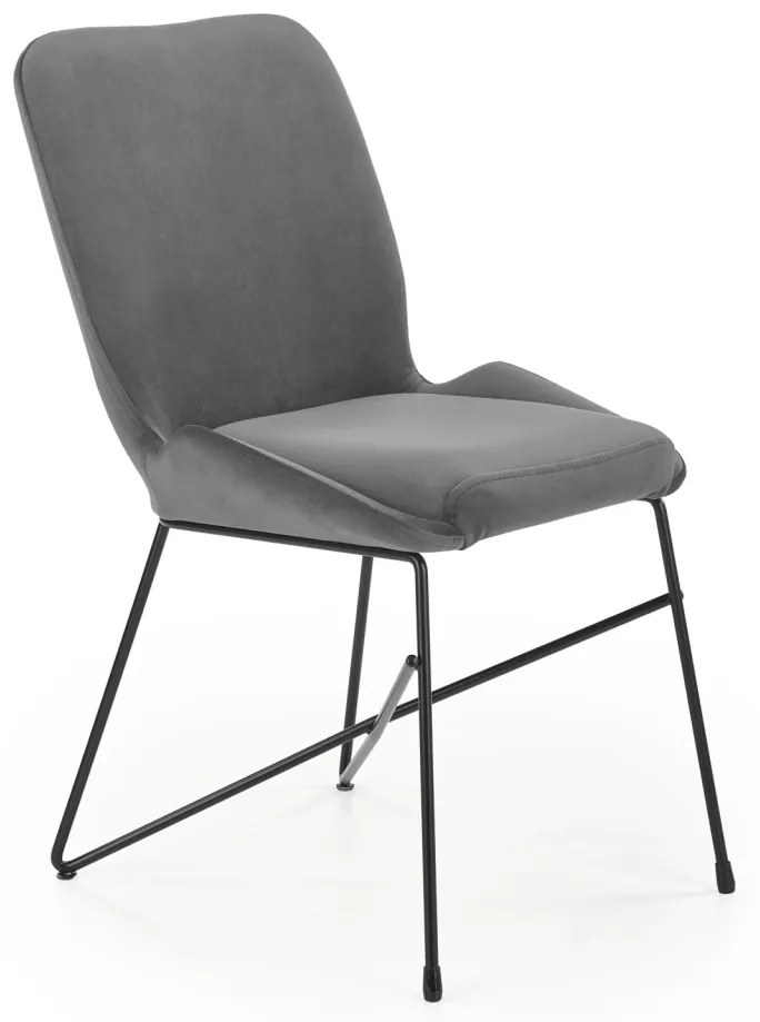 Scaun K454 catifea gri – H83 cm