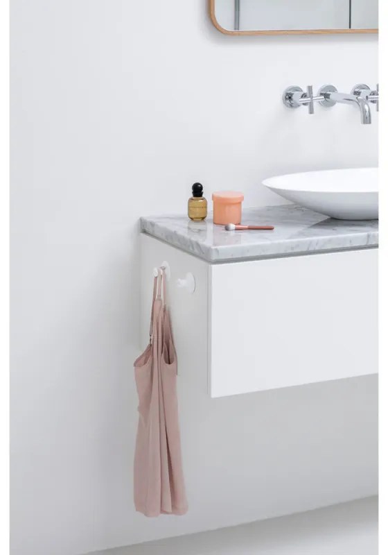 Set 2 agatatoare prosoape Brabantia ReNew 1003486, Kit de montare inclus, Pana la 2 kg, Alb