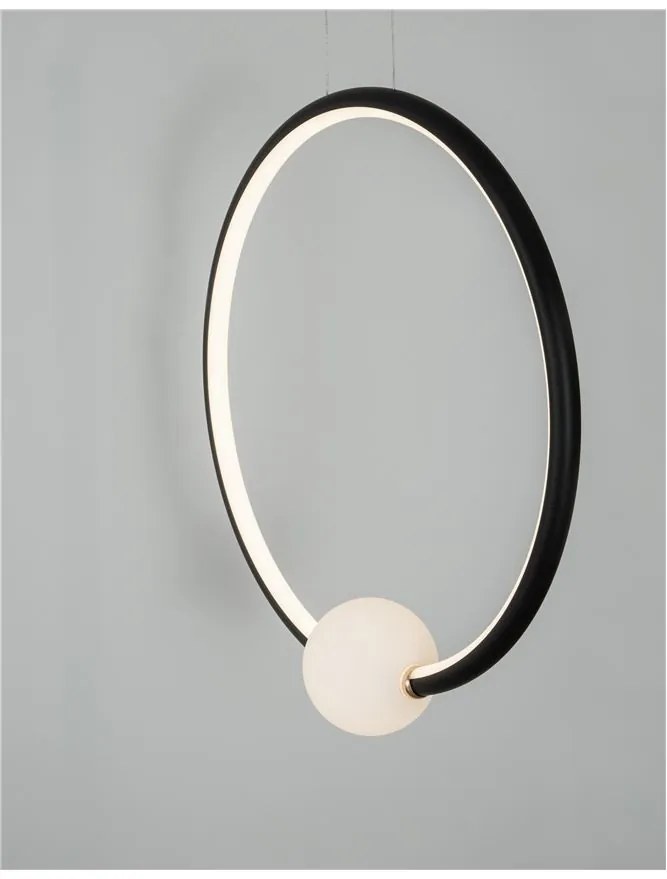 Lustra LED dimabila cu telecomanda design modern Celia negru