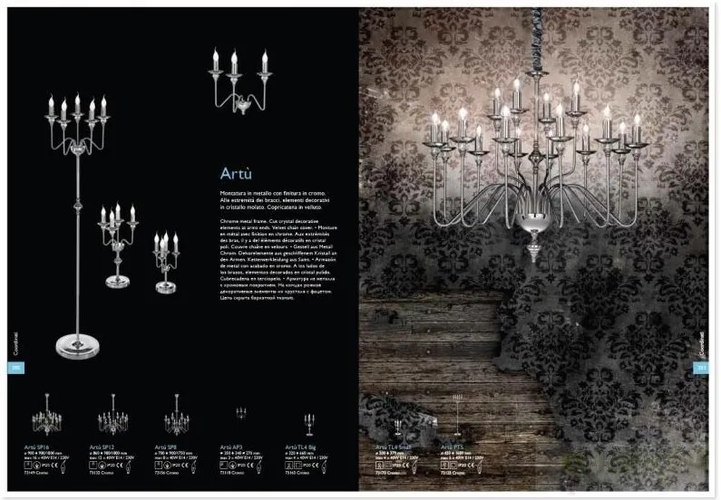 Candelabru 16 brate crom diam. 90cm ARTU SP16 073149