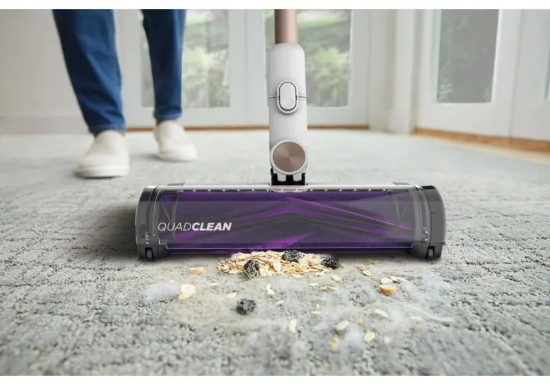 Aspirator vertical Shark IW3612EUT, 240W, 0.42 l, 3 moduri, 3 trepte, 3 atasamente, Afisaj LED, Senzori pentru detectarea murdăriei invizibile, Autonomie pana la 60 min, Alb/Galben