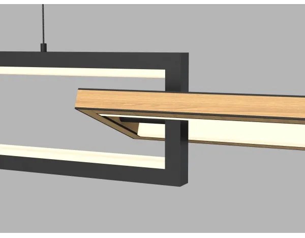 Lustră LED dimabilă pe cablu Wofi 7022-306 MATERA LED/30W/230V negru/maro