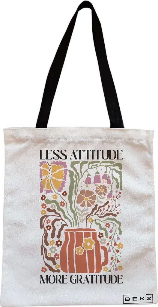 Sacosa de Panza pentru Cumparaturi, Geanta Tote, Boho Style 1, Cu fermoar, 38x34.5 cm, Alba, BEKZ®