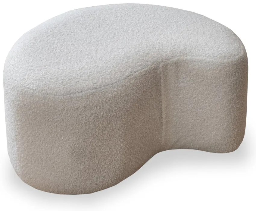 Taburet alb cu tapițerie din stofă bouclé Miuf – Miuform