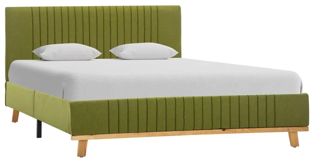 286640 vidaXL Cadru de pat, verde, 140 x 200 cm, material textil