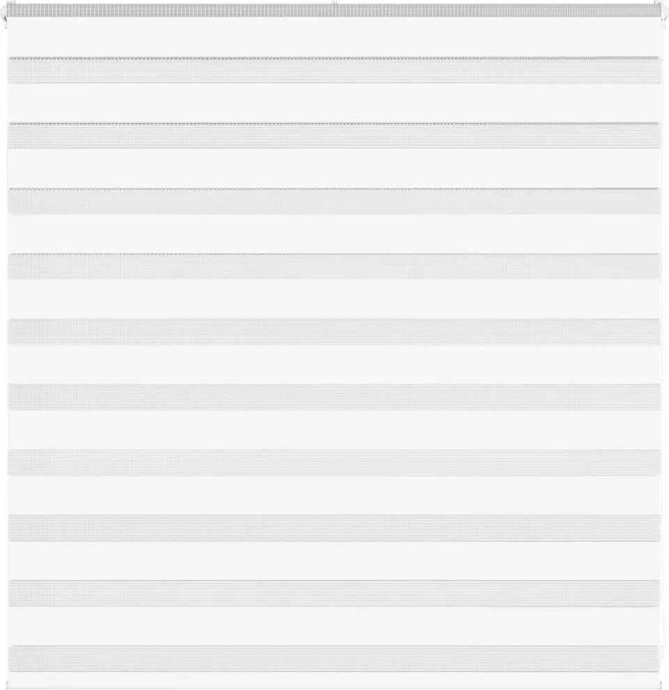 vidaXL Jaluzea tip zebra alb lățime țesătură 135,9 cm poliester