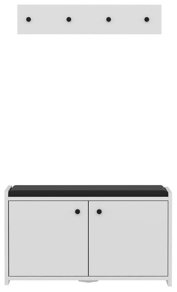 PANTOFAR Zen Shoe Cabinet, Alb, 35x45x80 cm