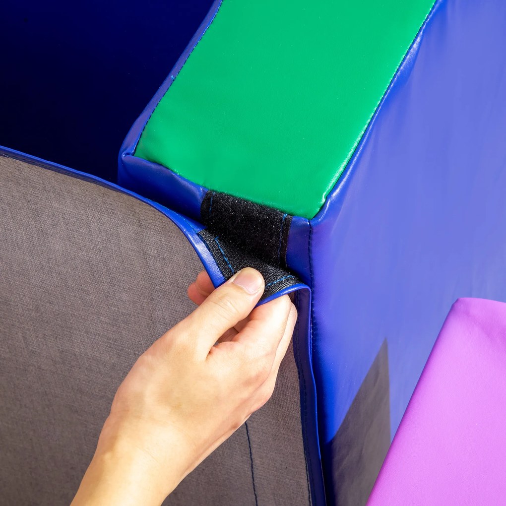HOMCOM Set de Joacă pentru Copii 12-36 Luni cu 7 Blocuri din PU și EPE Multicolor | Aosom Romania