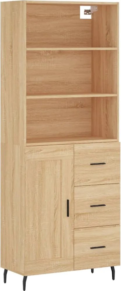 vidaXL Dulap înalt, stejar sonoma, 69,5x34x180 cm, lemn compozit
