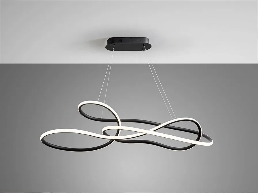 Lustra LED XXL suspendata cu telecomanda Evania