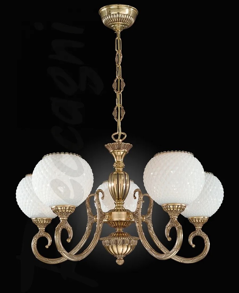 Candelabru din alama cu 5 brate design italian 8550