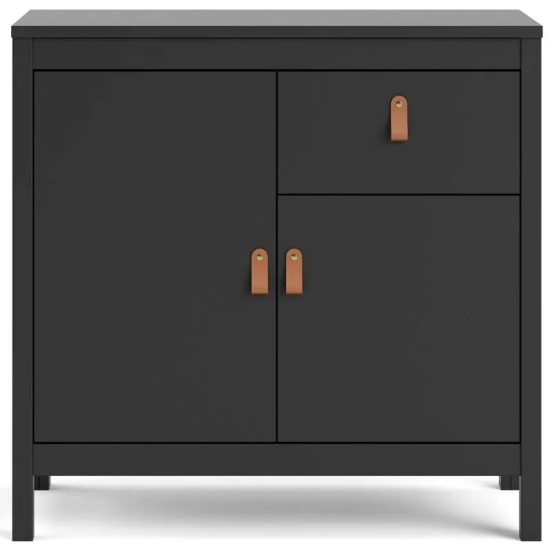 Comodă neagră joasă 82x80 cm Madrid – Tvilum