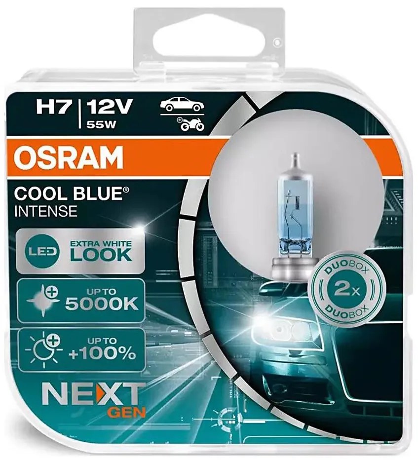 Set 2x Bec auto COOL BLUE H7 PX26d/55W/12V 5000K - Osram