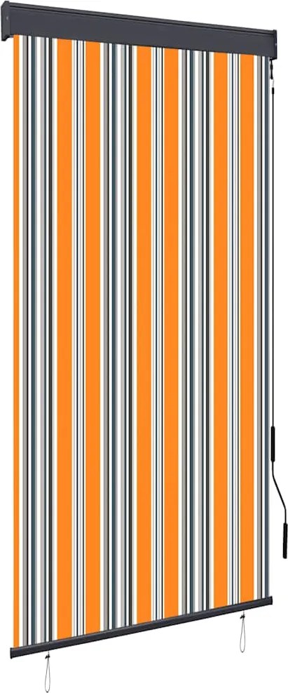 vidaXL Jaluzea tip rulou de exterior, galben și albastru, 80 x 250 cm