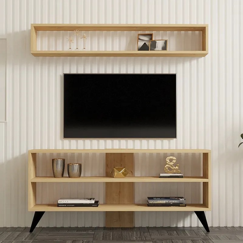 Set mobilier pentru living Prestige, Pako World, Stejar, 120x29x50 cm