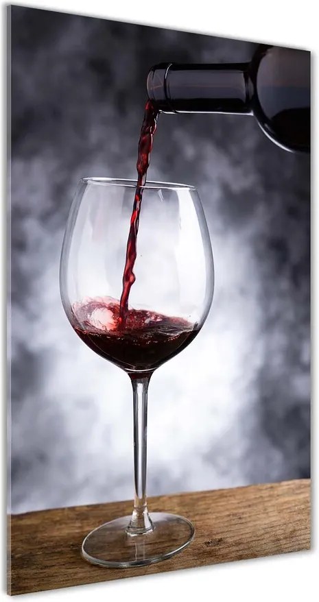 Pictura pe sticlă acrilică Vin rosu