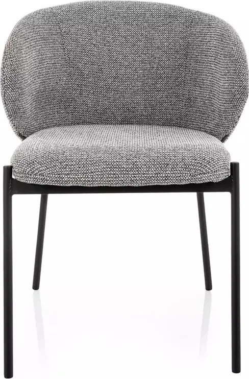 Scaun tapițat Kioto 254 gri / negru mat