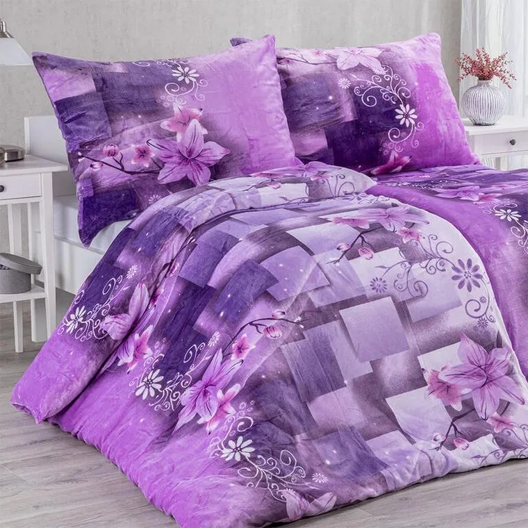 decoDoma Lenjerie de pat din micropluş ELIS