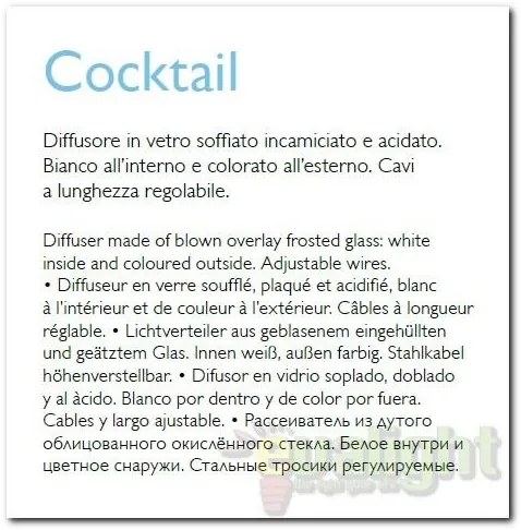 Lustra inaltime reglabila, COCKTAIL SB3 Small 074245