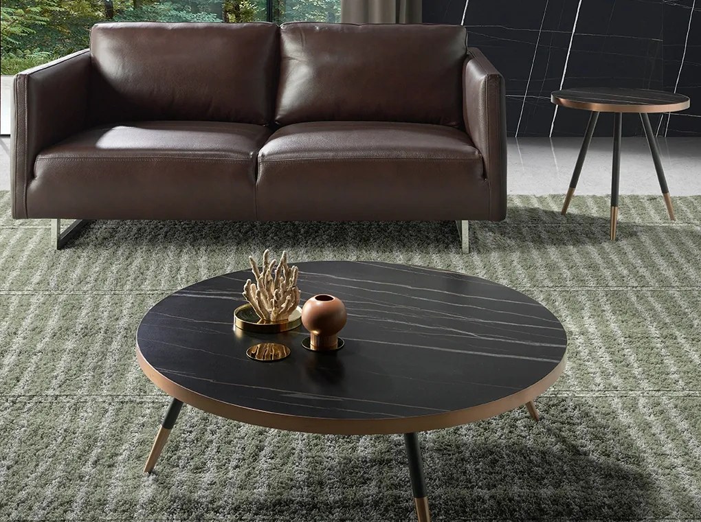 Masuta laterala eleganta design LUX Marble, 46cm