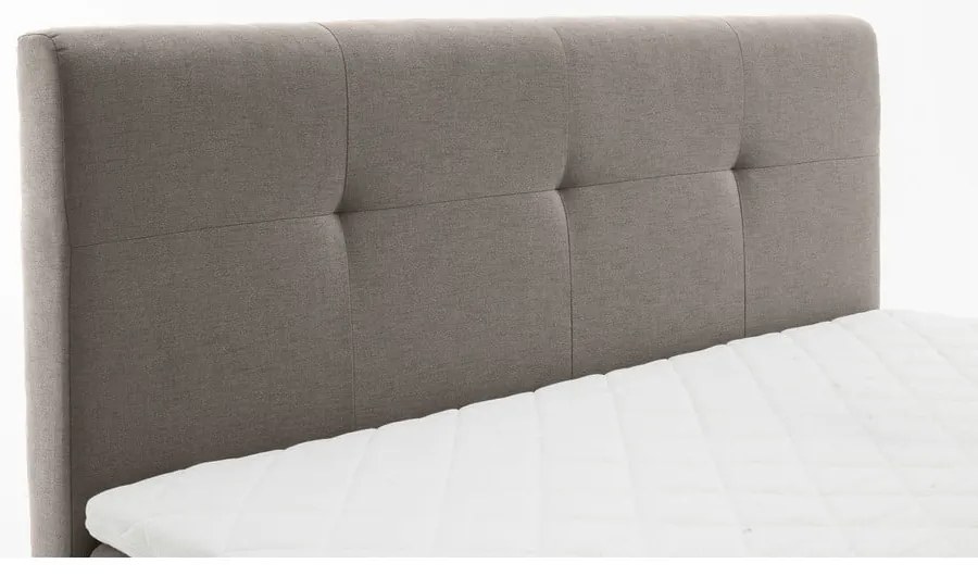 Pat boxspring gri deschis 160x200 cm Stockholm – Meise Möbel