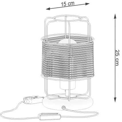 Lampă de masă Sollux SL.1302 GIZUR 1xE27/15W/230V