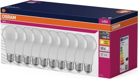 Set de 10 becuri LED CLASSIC A75 E27/10W/230V 2700K - Osram