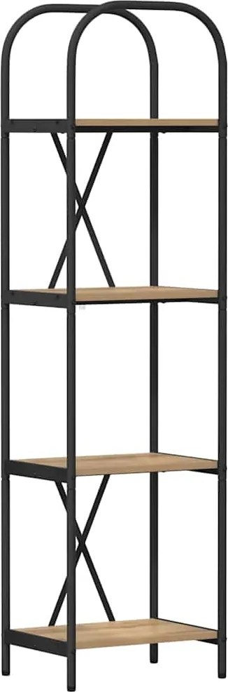 vidaXL Raft pentru cărți Stejar Artizanal 40 x 30 x 146 cm