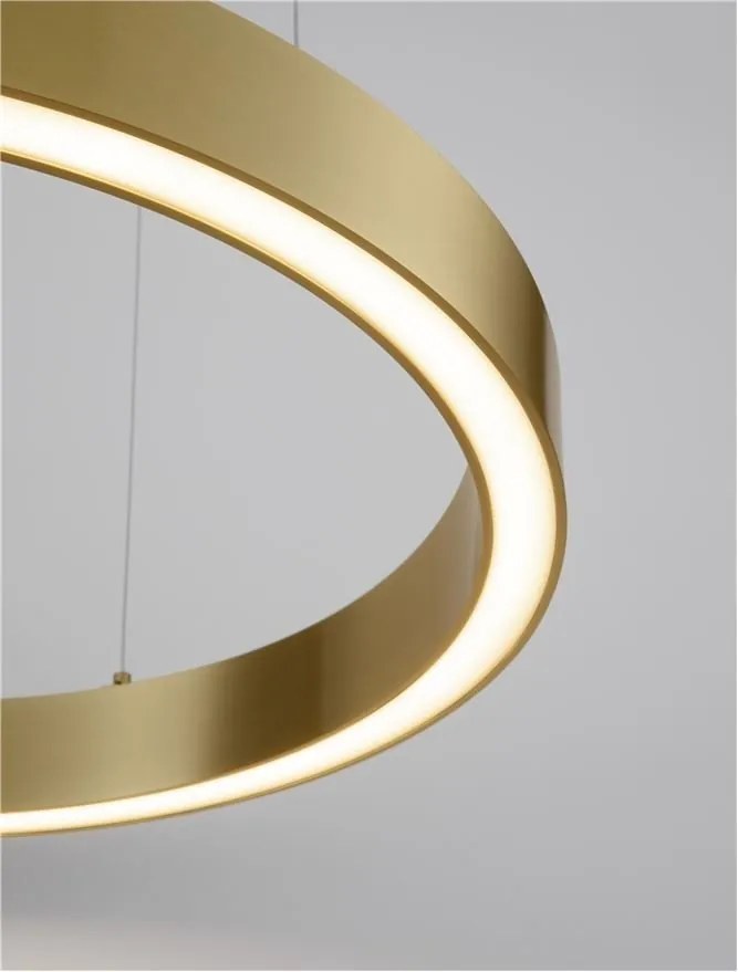 Lustra LED suspendata design circular STING Bronz 60cm