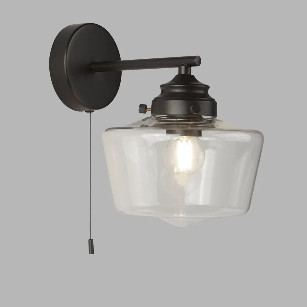 Aplica de perete design clasic School House negru 8708-1BK SRT